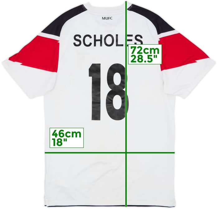 2010-12 Manchester United Away Shirt Scholes #18 - 8/10 - (S)