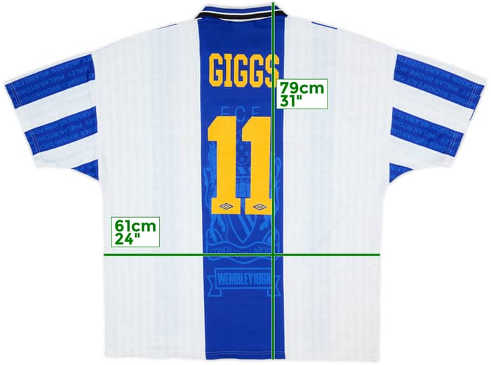 1994-96 Manchester United Third Shirt Giggs #11 - 8/10 - (XXL)