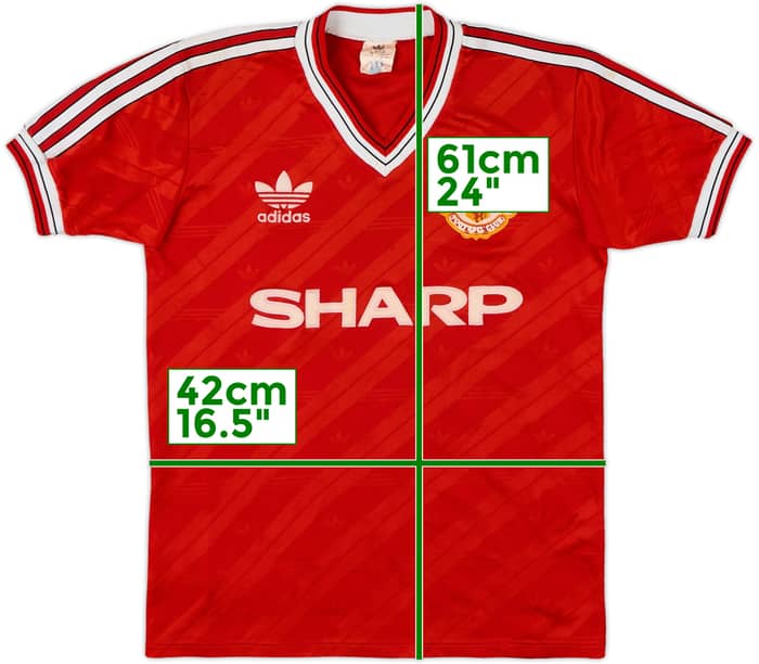 1986-88 Manchester United Home Shirt - 6/10 - (S)