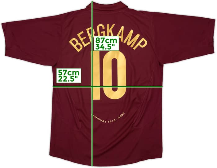 2005-06 Arsenal Home Shirt Bergkamp #10 - 7/10 - (XL)
