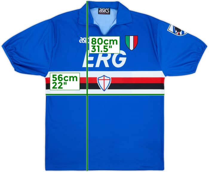 1991-92 Sampdoria Home Shirt - 8/10 - (XL)