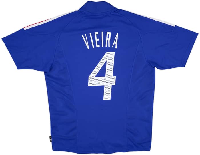 2002-04 France Home Shirt Vieira #4 - 9/10 - (M)