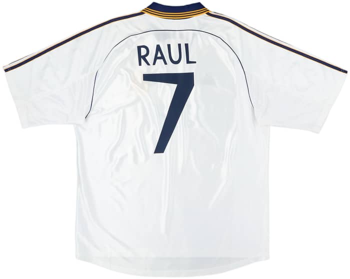 1998-00 Real Madrid Home Shirt Raul #7 - 9/10 - (XL)