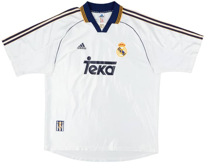 1998-00 Real Madrid Home Shirt Raul #7 - 9/10 - (XL)