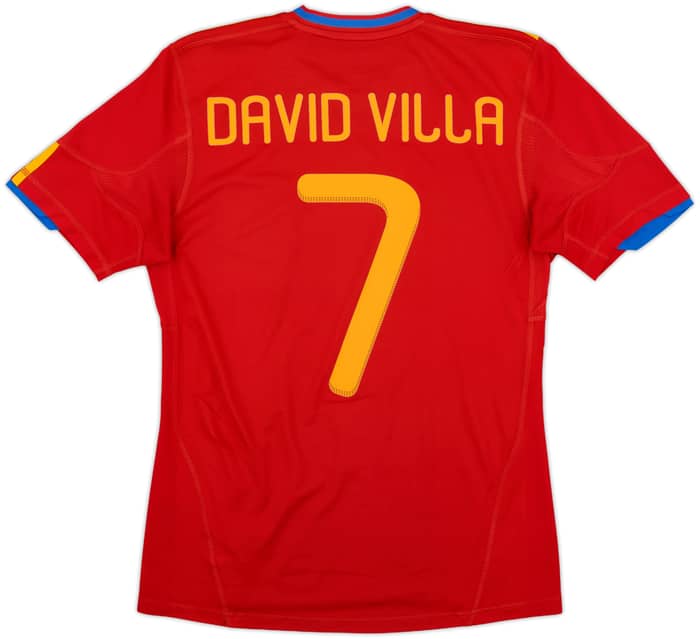 2009-10 Spain Home Shirt David Villa #7 - 7/10 - (S)