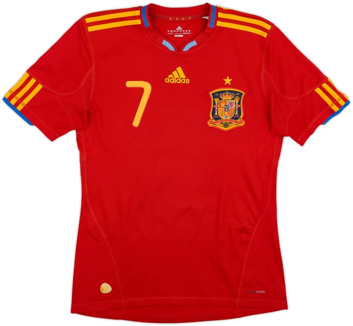 2009-10 Spain Home Shirt David Villa #7 - 7/10 - (S)