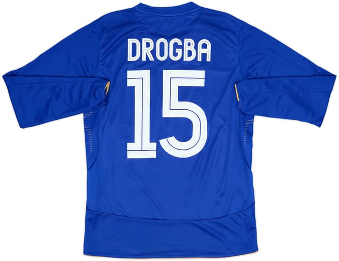 2005-06 Chelsea Centenary Home L/S Shirt Drogba #15 - 8/10 - (M)