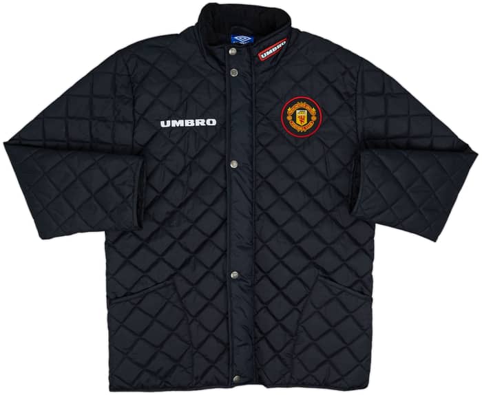 1996-97 Manchester United Umbro Quilted Jacket - 8/10 - (L)