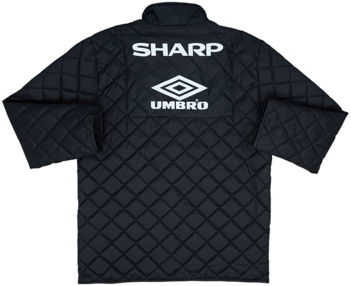 1996-97 Manchester United Umbro Quilted Jacket - 8/10 - (L)