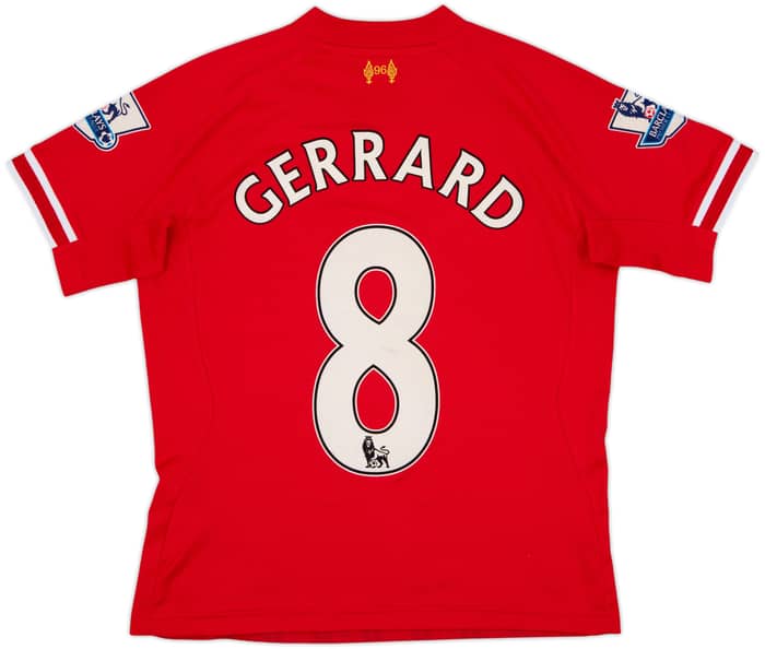 2013-14 Liverpool Home Shirt Gerrard #8 - 5/10 - (XL.Boys)