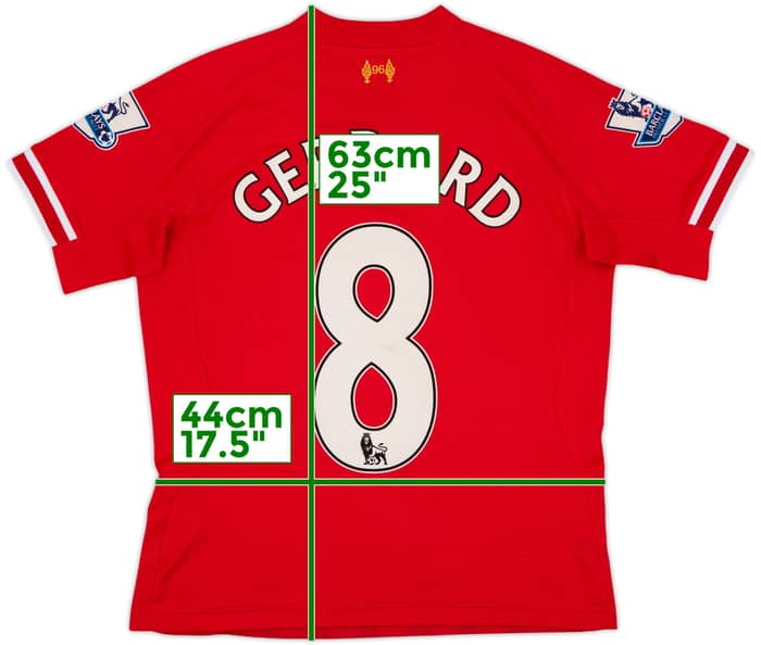 2013-14 Liverpool Home Shirt Gerrard #8 - 5/10 - (XL.Boys)