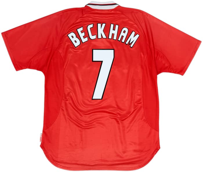 1997-00 Manchester United CL Shirt Beckham #7 - 6/10 - (XL)