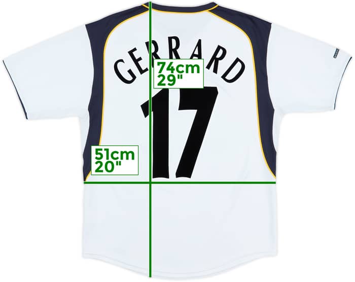 2001-03 Liverpool Away Shirt Gerrard #17 - 7/10 - (L)
