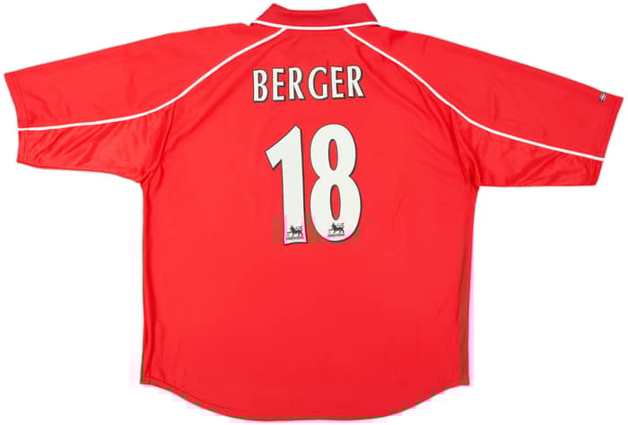 2000-02 Liverpool Home Shirt Berger #18 - 7/10 - (XL)
