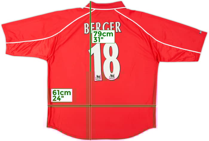 2000-02 Liverpool Home Shirt Berger #18 - 7/10 - (XL)