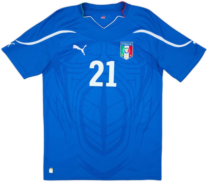 2010-12 Italy Home Shirt Pirlo #21 - 8/10 - (M)
