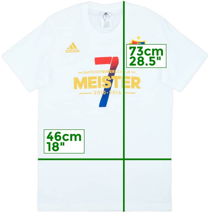 2015-16 FC Basel adidas 'Swiss Champions' Cotton Tee - 8/10 - (M)