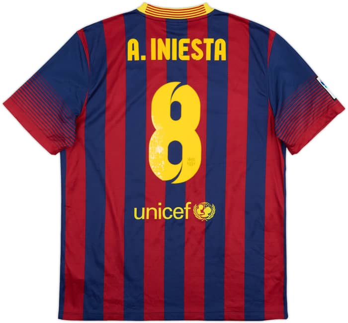 2013-14 Barcelona Home Shirt A.Iniesta #8 - 5/10 - (L)