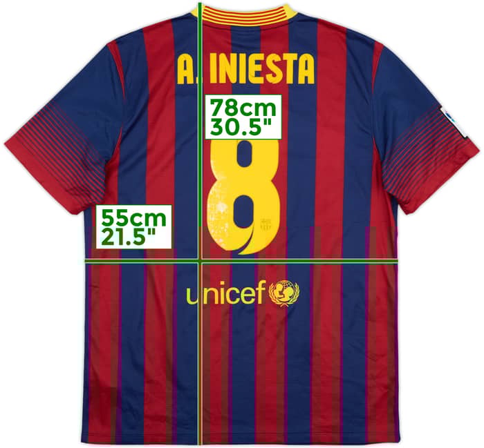 2013-14 Barcelona Home Shirt A.Iniesta #8 - 5/10 - (L)