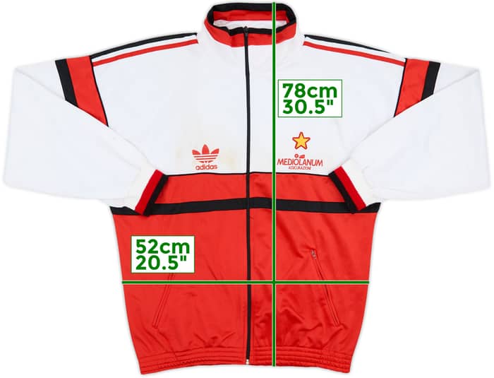 1990-92 AC Milan adidas Track Jacket - 6/10 - (L)