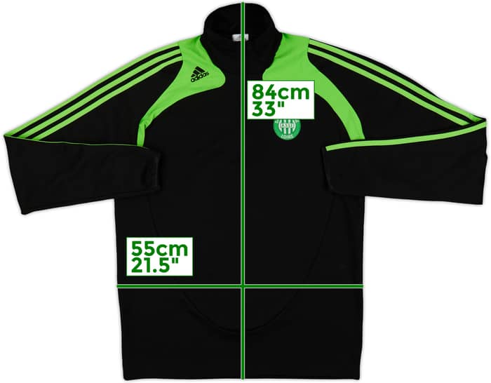 2008-09 Saint Etienne adidas 1/4 Zip Training Top - 8/10 - (M/L)