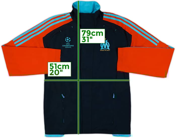 2011-12 Olympique Marseille adidas CL Track Jacket - 9/10 - (S)