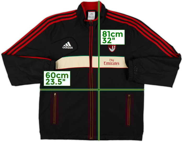 2014-15 AC Milan adidas Track Jacket - 8/10 - (L/XL)