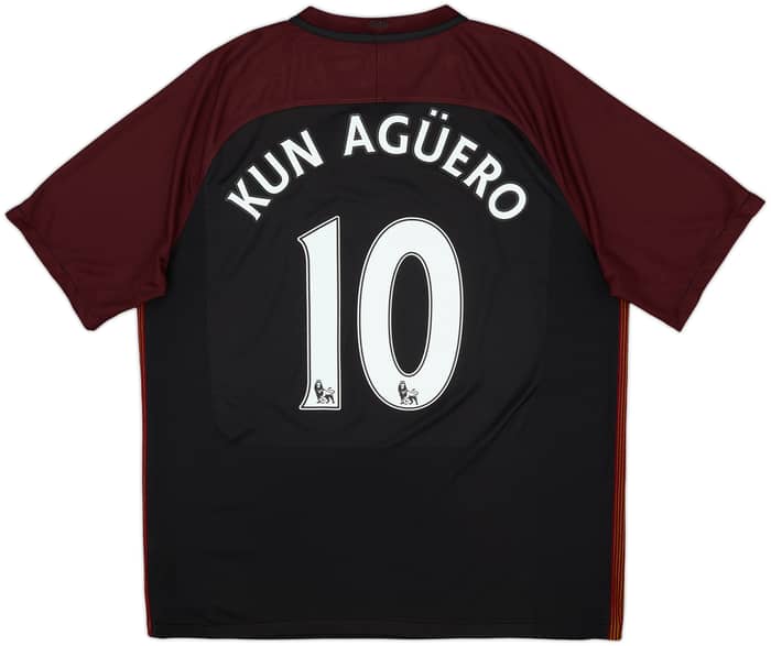 2016-17 Manchester City Away Shirt Kun Aguero #10 - 6/10 - (XL)