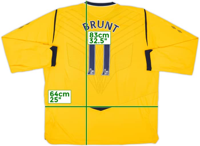 2008-09 West Brom Away L/S Shirt Brunt #11 - 8/10 - (3XL)