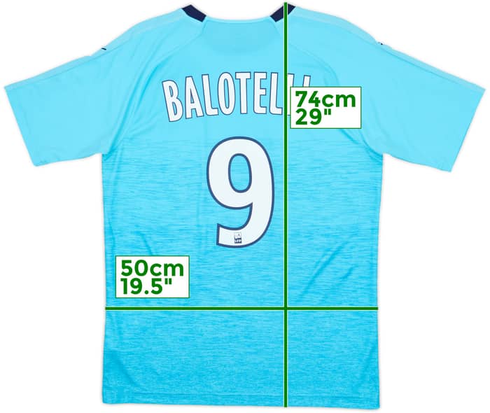 2018-19 Olympique Marseille Third Shirt Balotelli #9 - 10/10 - (M)