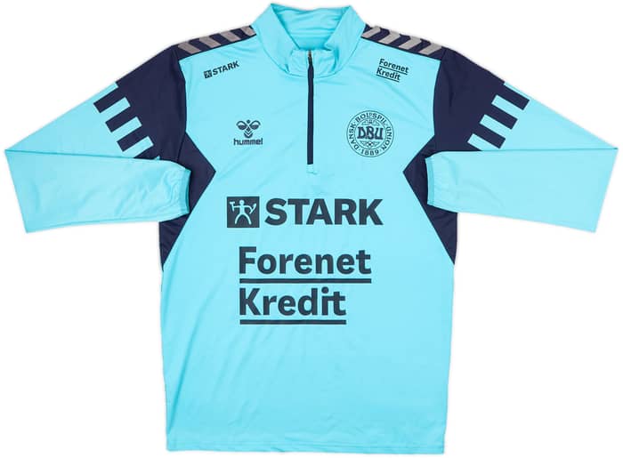 2022-23 Denmark Player Issue Hummel 1/4 Zip Drill Top - 8/10 - (M)