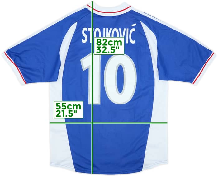 2000-01 Yugoslavia Home Shirt Stojkovic #10 - 9/10 - (L)