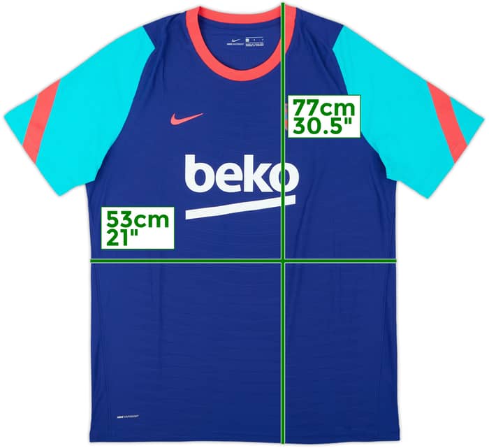 2021-22 Barcelona Nike Vaporknit Training Shirt - 8/10 - (L)