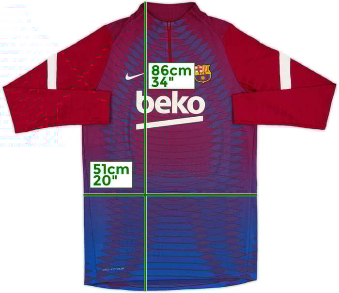 2021-22 Barcelona Nike 1/4 Zip Drill Top - 8/10 - (L)