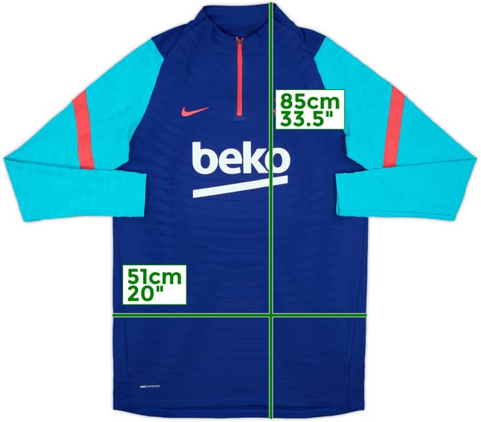 2021-22 Barcelona Nike Vaporknit 1/4 Zip Drill Top - 9/10 - (L)