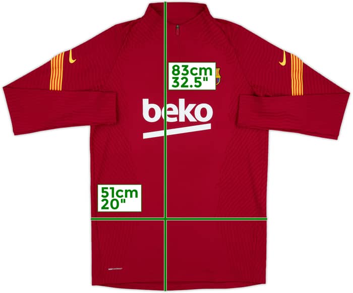 2020-21 Barcelona Nike Vaporknit 1/4 Zip Drill Top - 8/10 - (L)