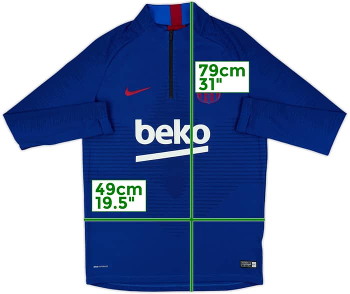 2019-20 Barcelona Nike Vaporknit 1/4 Zip Drill Top - 10/10 - (M)