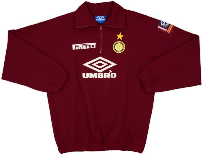 1996-97 Inter Milan Umbro 1/4 Zip Drill Top - 9/10 - (S)