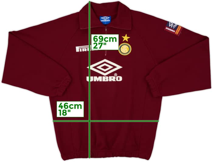 1996-97 Inter Milan Umbro 1/4 Zip Drill Top - 9/10 - (S)