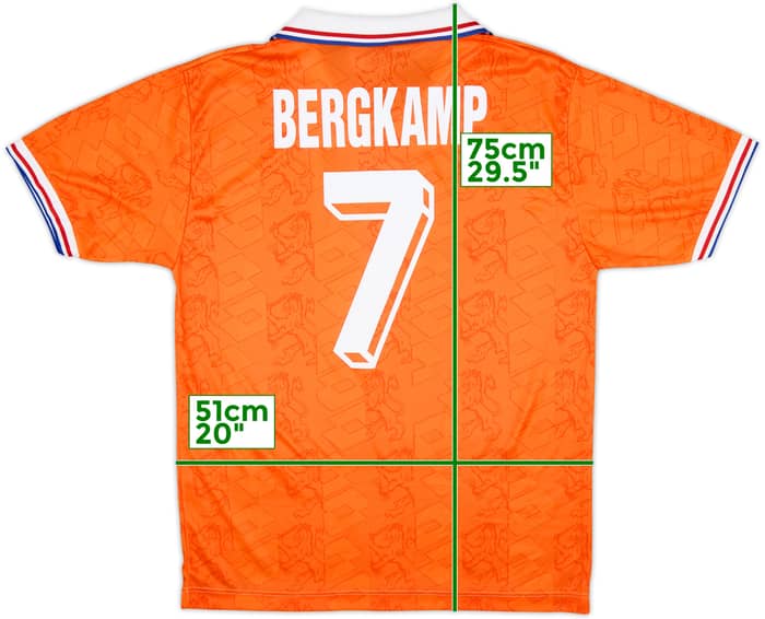 1992-94 Netherlands Home Shirt Bergkamp #7 - 10/10 - (L)