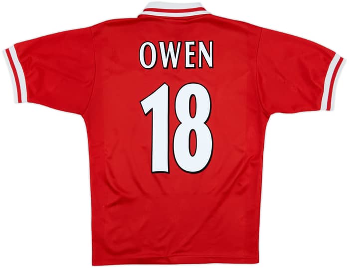 1996-98 Liverpool Home Shirt Owen #18 - 8/10 - (S)
