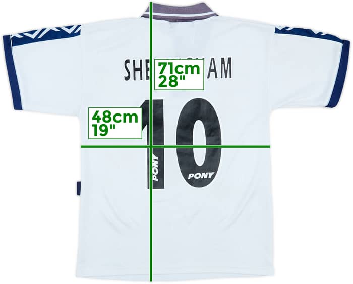 1995-97 Tottenham Home Shirt Sheringham #10 - 8/10 - (S)