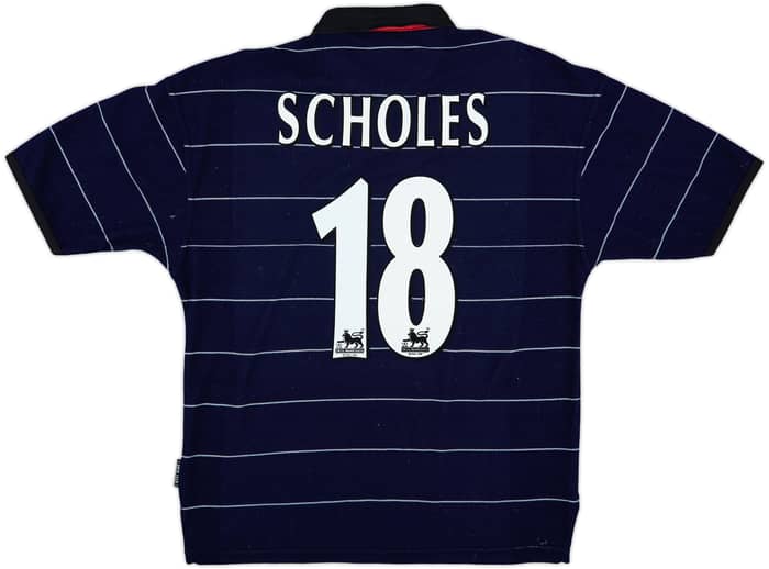 1999-00 Manchester United Away Shirt Scholes #18 - 8/10 - (M)