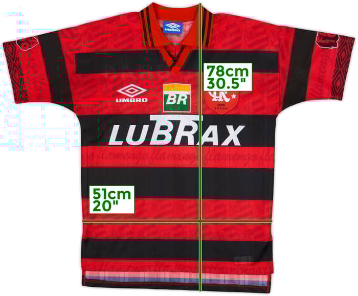 1995-96 Flamengo Centenary Home Shirt #7 - 8/10 - (M)