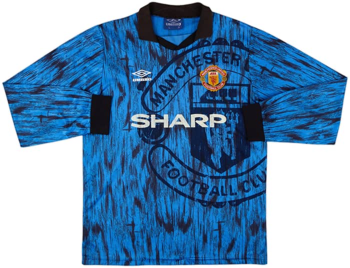 1992-93 Manchester United Away L/S Shirt - 5/10 - (L)