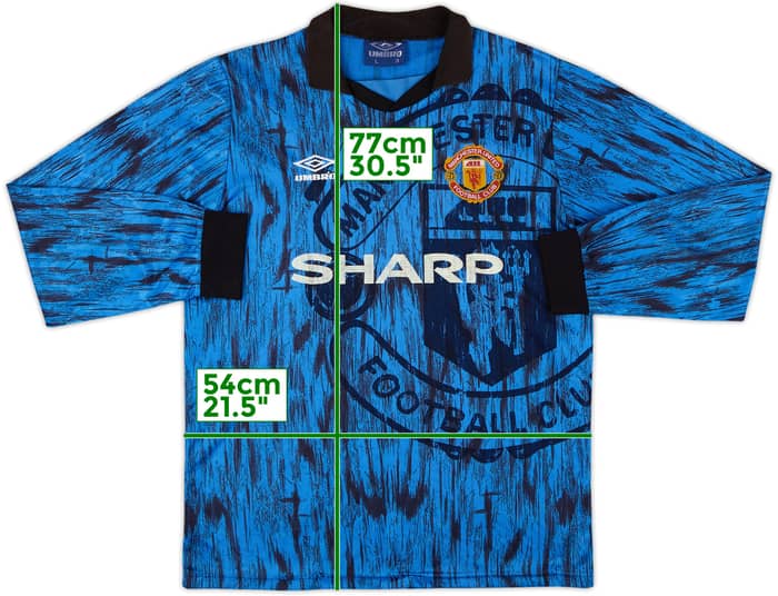 1992-93 Manchester United Away L/S Shirt - 5/10 - (L)