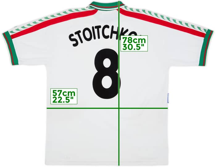 1996-98 Bulgaria Home Shirt Stoitchkov #8 - 8/10 - (XL)