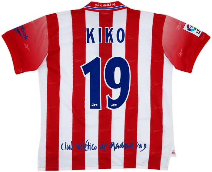 1998-99 Atletico Madrid Home Shirt Kiko #19 - 8/10 - (M)