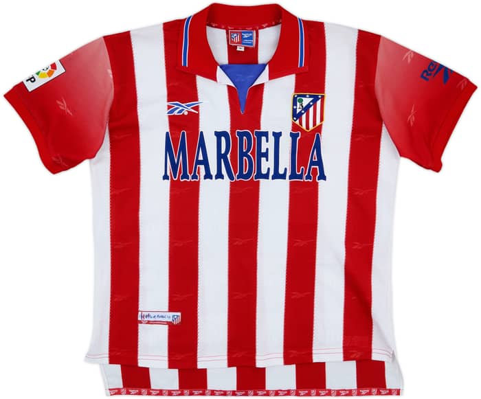 1998-99 Atletico Madrid Home Shirt Kiko #19 - 8/10 - (M)