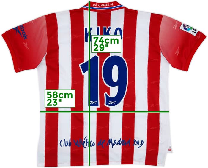 1998-99 Atletico Madrid Home Shirt Kiko #19 - 8/10 - (M)